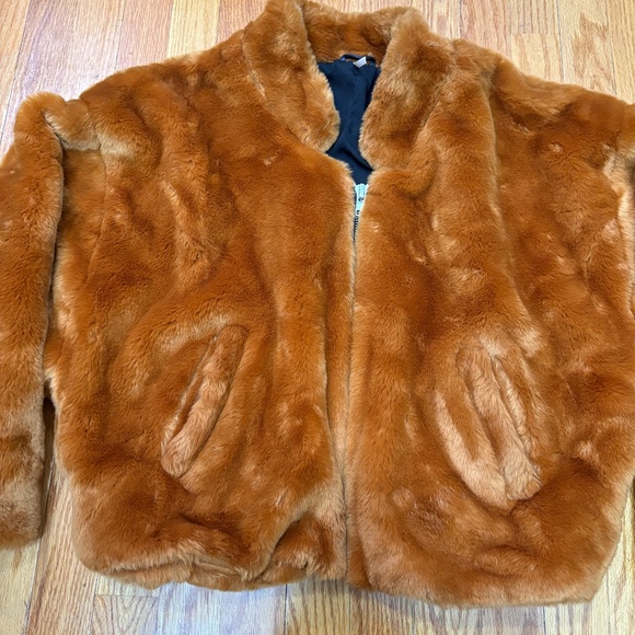 Free People Fur Bomber Jacket - Picture 5 of 7